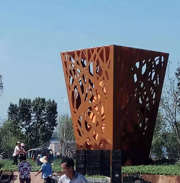 章丘耐候钢板雕塑